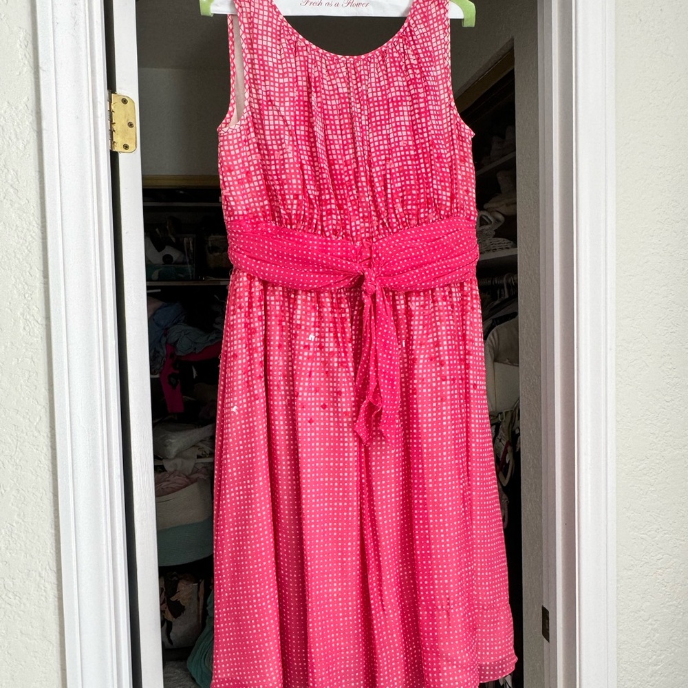 Ellen Tracy Vibrant Pink Formal Dress